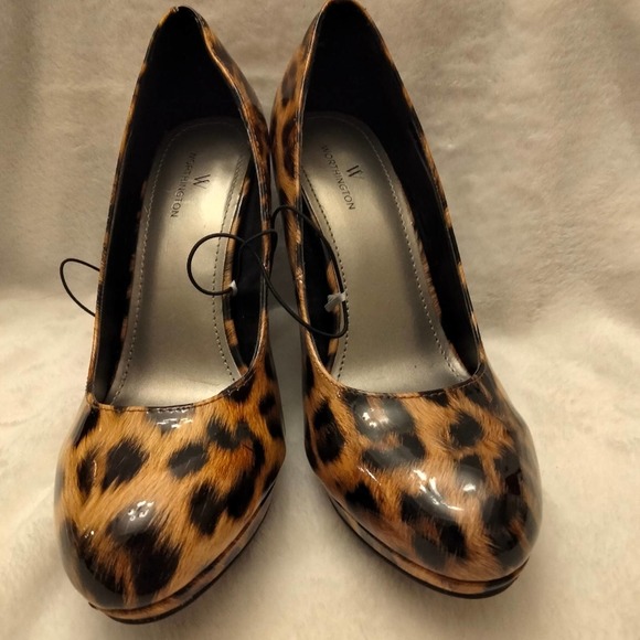 Worthington 4" platform leopard print heels size 7 - Picture 5 of 9